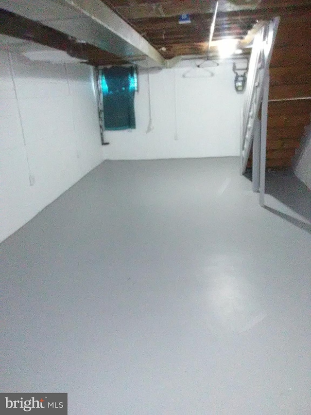 view of basement