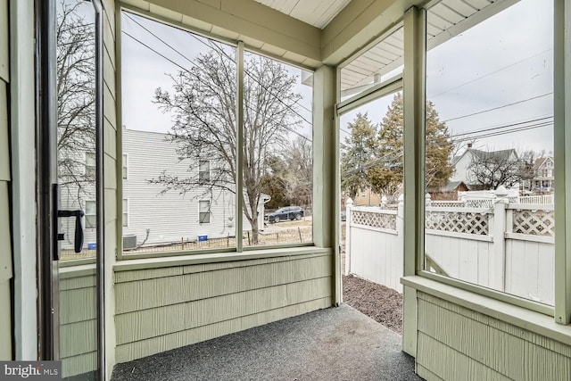 sunroom / solarium with a wealth of natural light