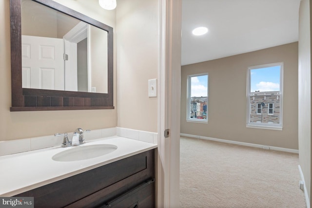 bathroom with vanity