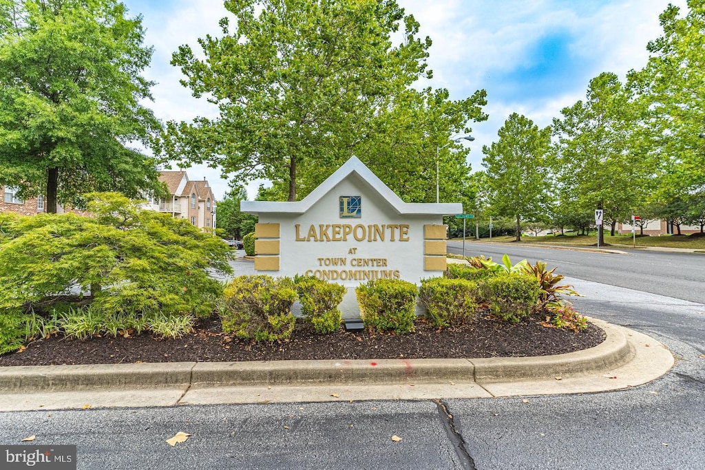 view of community sign