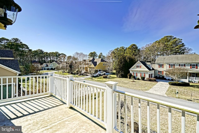 balcony featuring a residential view