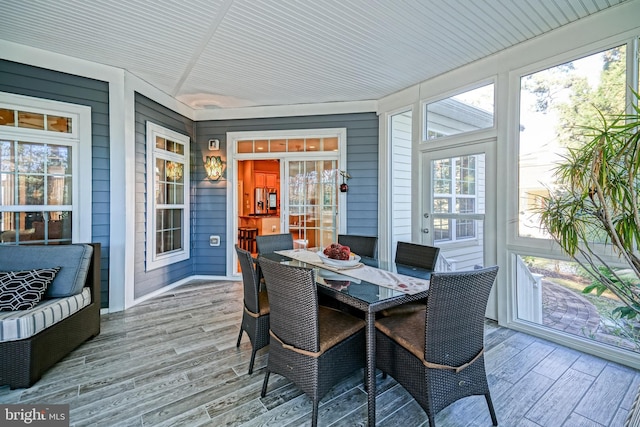 sunroom / solarium with a wealth of natural light