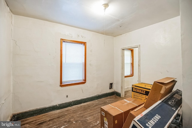 interior space featuring hardwood / wood-style flooring and plenty of natural light