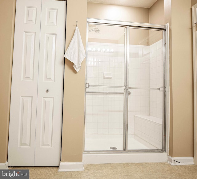 105 Sunshine Ct Unit F, Forest Hill, MD 21050 - bathroom featuring baseboards and a stall shower