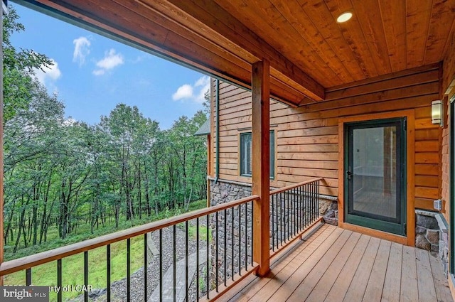 view of wooden terrace