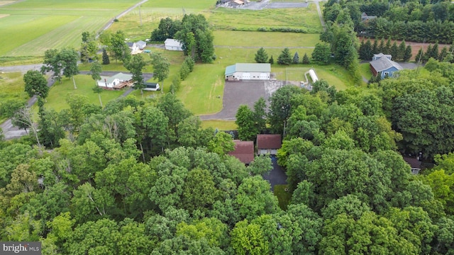 aerial view with a rural view