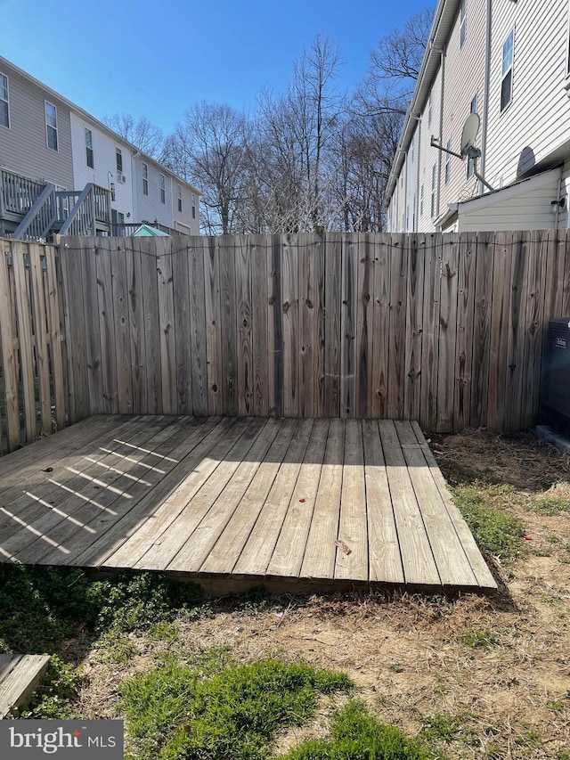 wooden deck with fence