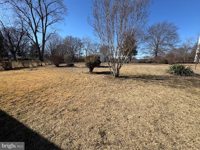 view of yard with an outdoor structure