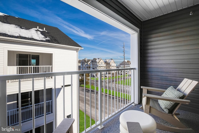 balcony with a residential view