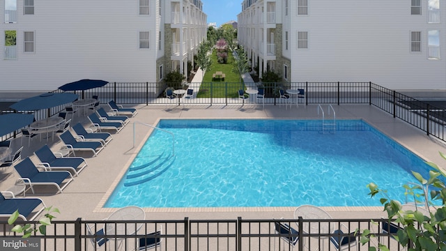 pool featuring fence