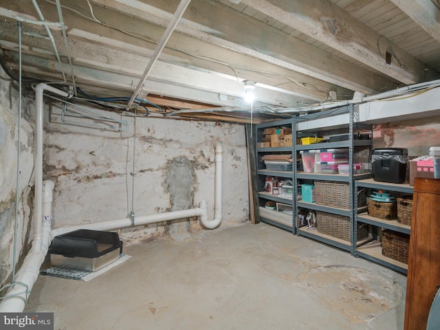 view of basement