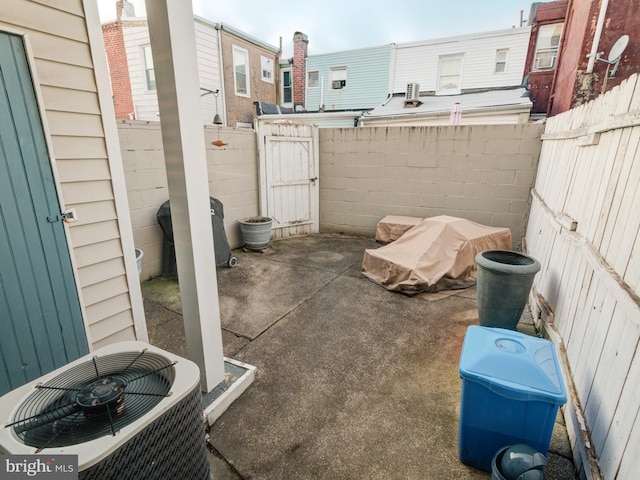 view of patio featuring central AC unit