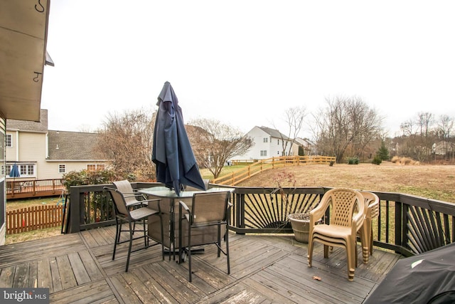 view of wooden terrace