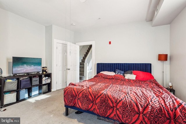 bedroom featuring carpet flooring