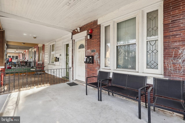 view of patio / terrace featuring a porch