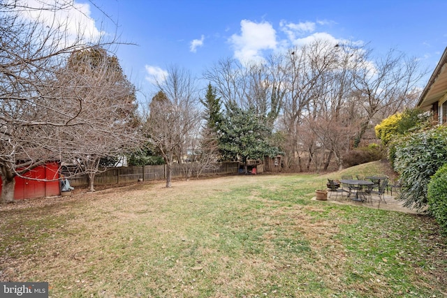 view of yard featuring a patio