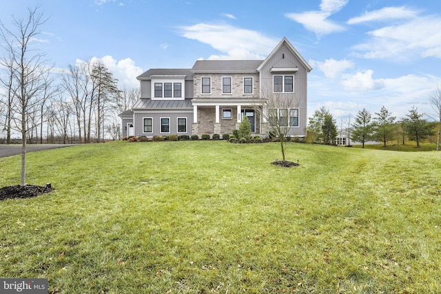 view of front of house with a front yard