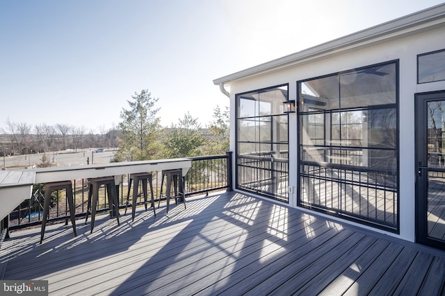 view of wooden terrace