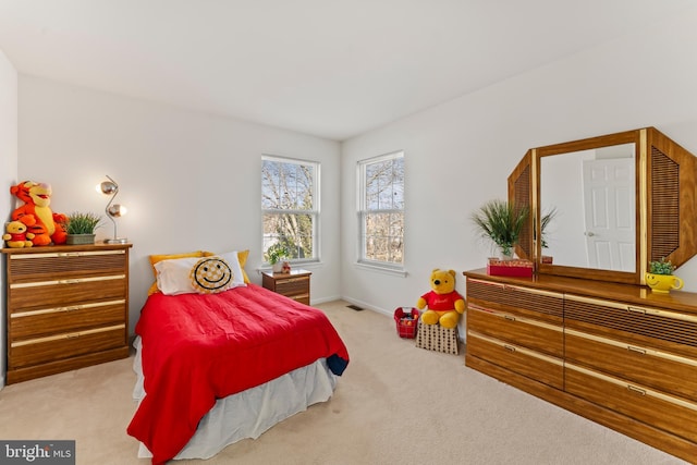 view of carpeted bedroom