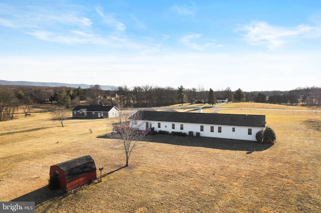 drone / aerial view featuring a rural view