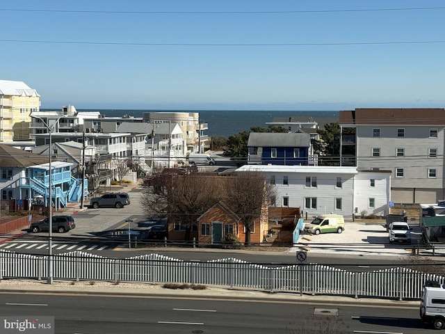 exterior space featuring a water view