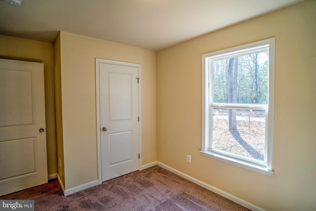 interior space featuring carpet flooring and multiple windows