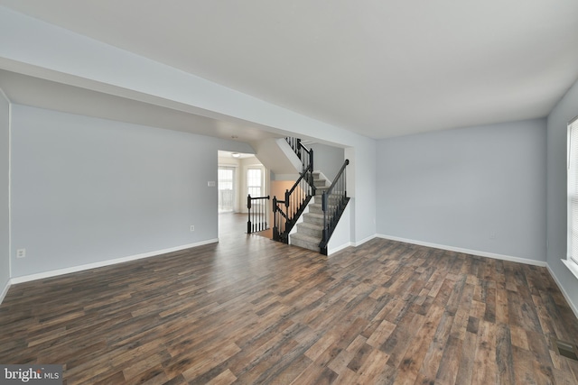 interior space featuring dark hardwood / wood-style floors