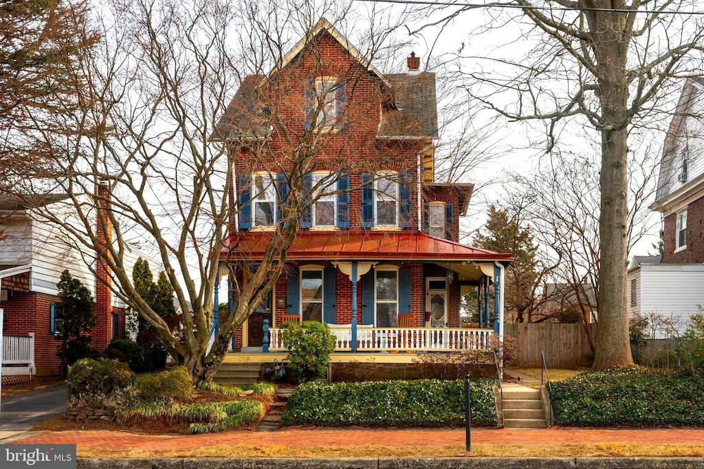 view of front of home with a porch