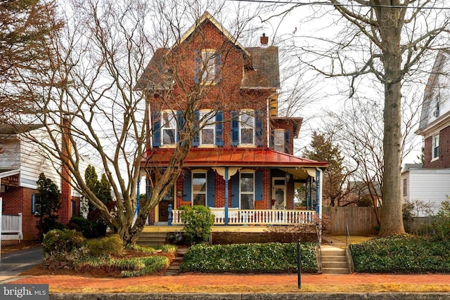 view of front of home with a porch