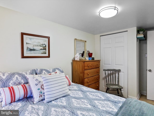 bedroom with a closet