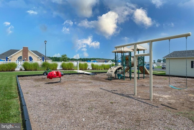 view of jungle gym