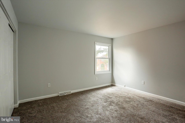 interior space with a closet and carpet