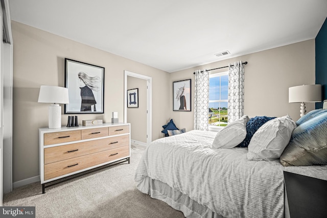 view of carpeted bedroom