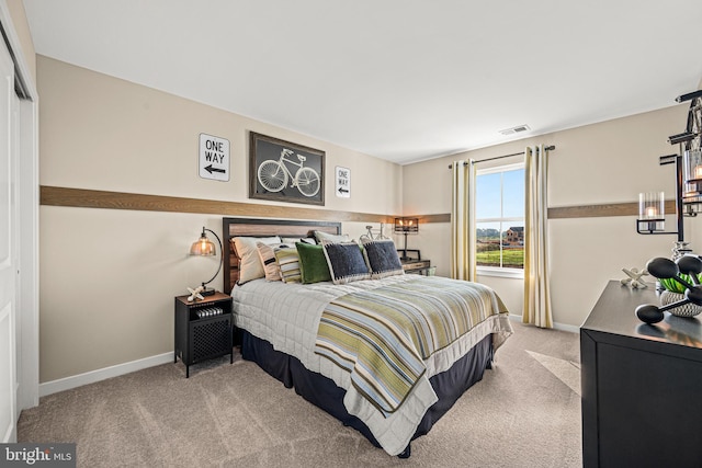 view of carpeted bedroom