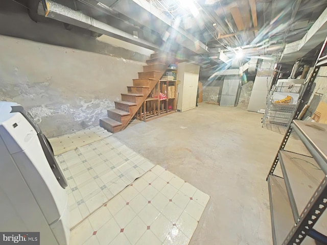 view of basement