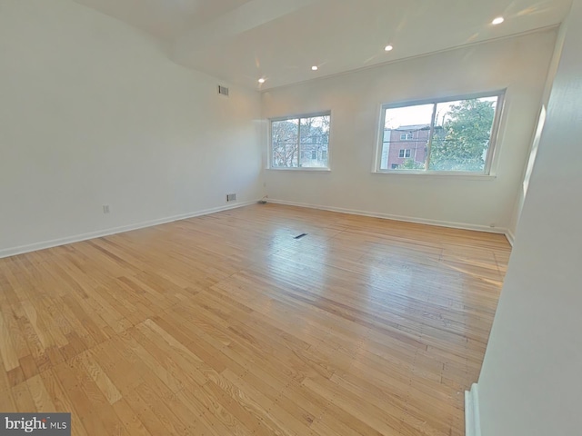 empty room featuring light hardwood / wood-style flooring