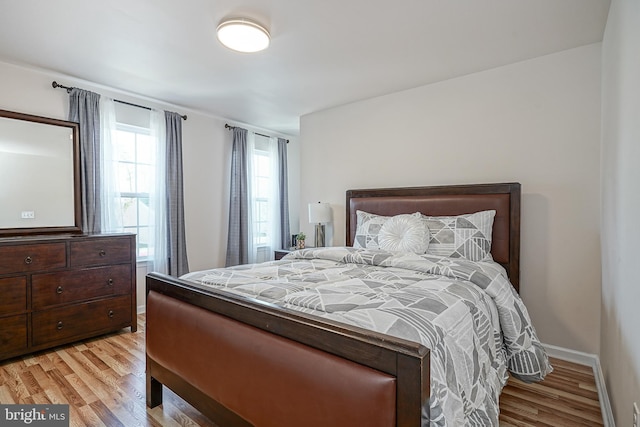 bedroom featuring light hardwood / wood-style flooring