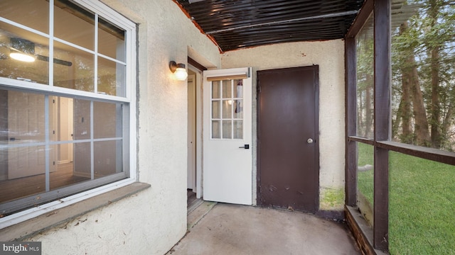 view of doorway to property