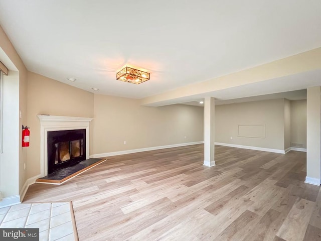 interior space featuring light hardwood / wood-style flooring