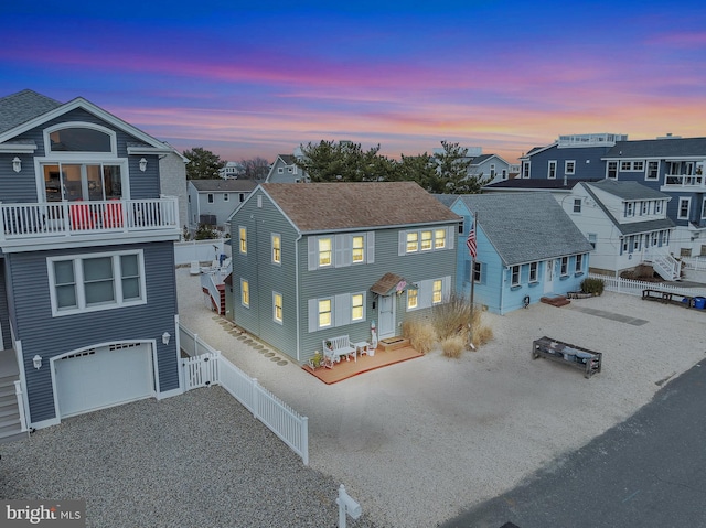 view of front facade with a garage