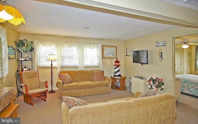 view of carpeted living room