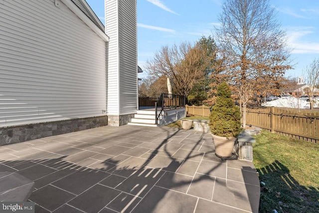 view of patio / terrace with a fenced backyard