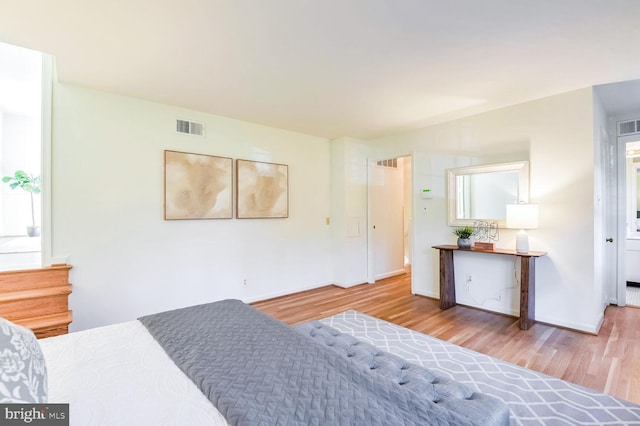 bedroom featuring wood-type flooring