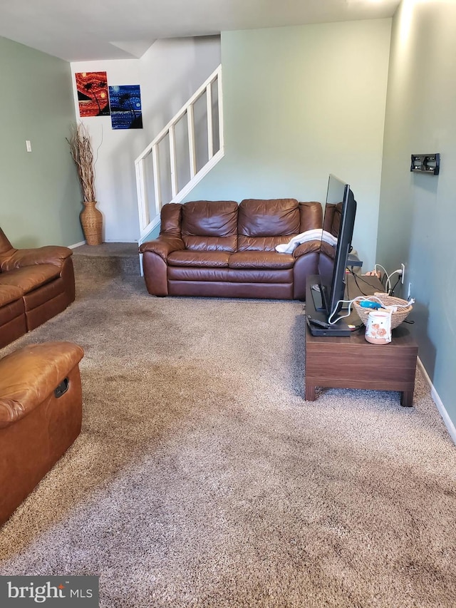 view of carpeted living room