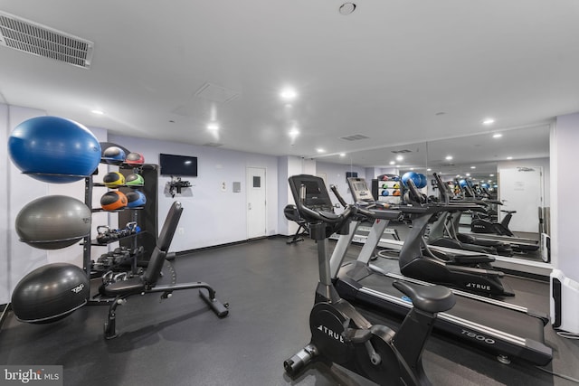 view of exercise room