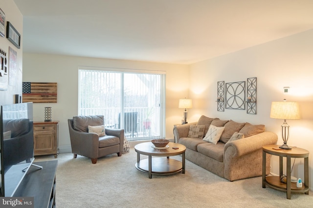 view of carpeted living room