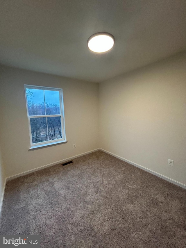 view of carpeted spare room