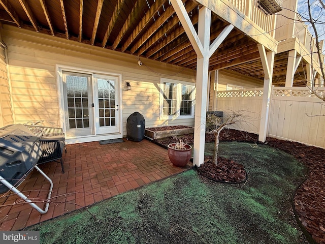 view of patio / terrace with fence