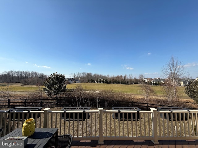 view of yard featuring a deck