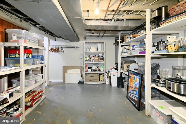 view of storage room